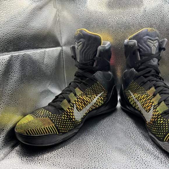 Size 13 Nike Kobe 9 Elite Inspiration Black Yellow Mens Sneakers‎ 630847-004 - Picture 5 of 12